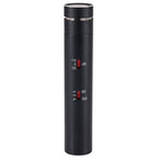 Pair of SE Electronics sE8 stereo condenser microphones showing the sleek black design and dual microphone capsules.