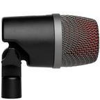 SE Electronics V KICK dynamic microphone shown with microphone grille and body, ideal for kick drum and instrument recording.