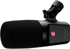 SE Electronics The DynaCaster DCM6 dynamic microphone with a sleek black body and silver grille for professional audio recording and live sound.
