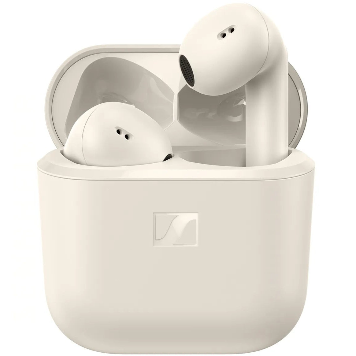 Sennheiser Accentum Open open-back wireless earbuds, cream, with carry case