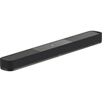 Sennheiser Ambeo Soundbar Plus with sleek black design and multiple speaker drivers for immersive TV audio.