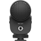 Sennheiser MKE 400 MK2 camera microphone, on camera hot shoe