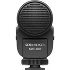 Sennheiser MKE 400 MK2 camera microphone, controls detail