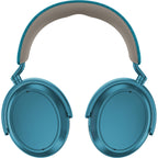 Sennheiser Momentum 4 Wireless headphones, three-quarter view in petrol blue