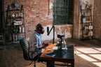 Sennheiser Profile Streaming Set, microphone stands, lifestyle