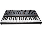 Sequential Take 5 synthesizer keyboard with control knobs and buttons, showcasing its compact design and interface.