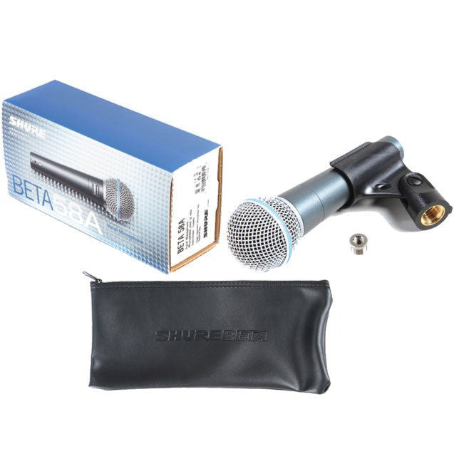 Shure Beta 58A supercardioid dynamic vocal microphone, in use
