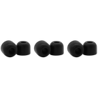 Shure EACYF1-6M Black Foam Sleeves (Medium, 3 Pair) foam ear tips, front view