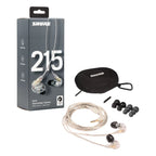 Shure SE215 wired in-ear headphones, in red