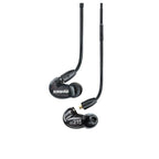 Shure SE215 wired in-ear headphones, in red, rear view