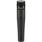 Shure SM57-LCE dynamic instrument microphone, in use (view 2)