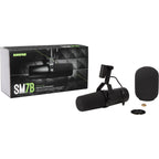 Shure SM7B dynamic microphone, in silver