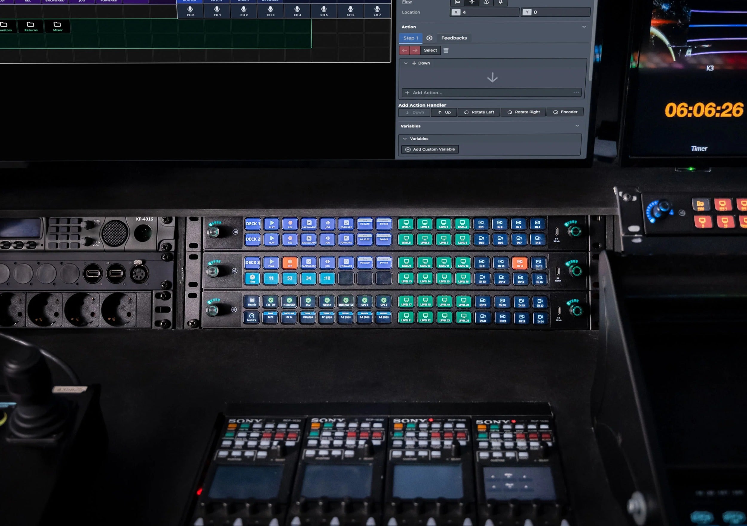 Elgato Stream Deck Studio video editing controller with customizable buttons and professional layout for streamers and content creators.