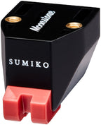 Sumiko Moonstone MM phono stylus for turntables, showing the stylus tip and cartridge in close-up detail.