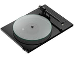 Pro-Ject T2 W turntable with wooden plinth and tonearm, showcasing the sleek design and high-quality build.