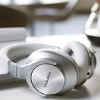 Technics EAH-A800 wireless headphones, ear cushion detail in black