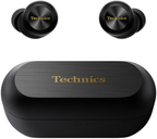 Technics EAH-AZ100 true wireless earbuds, in black, with charging case