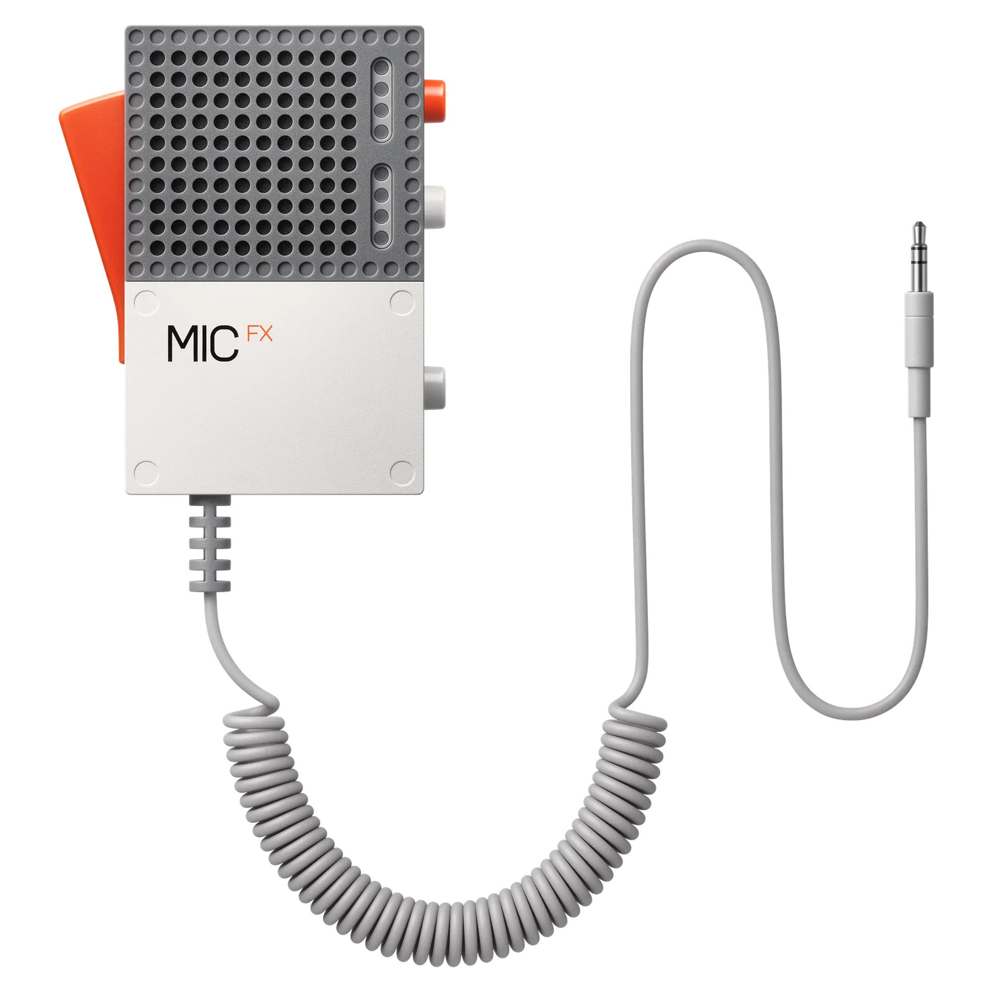 Teenage Engineering EP-2350 FX MIC with its 3.5 mm coiled output cable