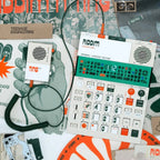 Teenage Engineering EP-40 Riddim Supertone with EP-2350 Ting microphone, launch campaign scene