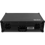UDG Ultimate Flightcase for XDJ-RX3 with laptop tray and wheels, designed for easy transport and protection of DJ equipment.