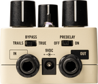 Universal Audio UAFX Evermore Studio Reverb effects pedal with controls and input/output jacks on a clean surface.
