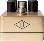 Universal Audio UAFX Heavenly Plate Reverb effects pedal with control knobs and input/output jacks on a black background.
