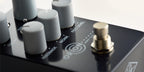 Universal Audio UAFX Orion Tape Echo effects pedal with vintage tape echo design and controls in a close-up image.