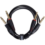 UDG Ultimate 1/4" TRS jack cable set, black straight (1.5 m)