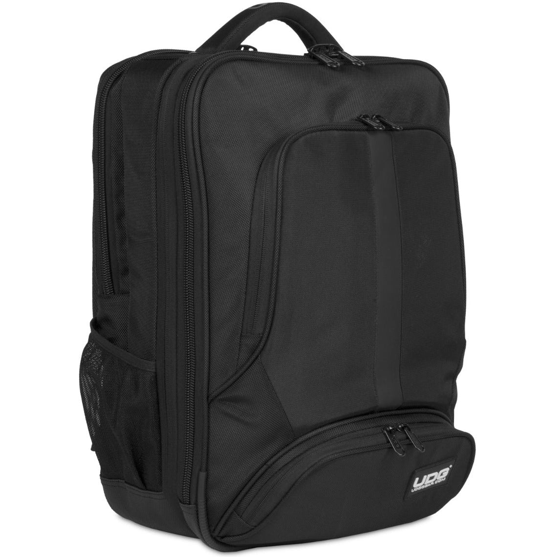 UDG Ultimate Backpack Slim Black (U9108BL/OR), black, rear view.