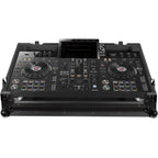 UDG Ultimate Flight Case for Pioneer XDJ-RX3 DJ controller in black with wheels, durable protective case for travel and performance.
