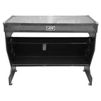 UDG Ultimate Flight Case Portable Z-Style DJ Table Black Plus (Wheels) DJ table flight case, angled view