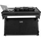 UDG Ultimate Flight Case Portable Z-Style DJ Table Black Plus (Wheels) DJ table flight case, wheels detail