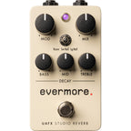 Universal Audio UAFX Evermore Studio Reverb effects pedal, showing controls and sleek design for guitar and studio use.