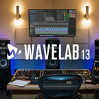 Steinberg WaveLab Pro 13 DAW software interface showing audio editing and mastering tools on a computer screen.