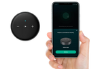 WiiM Mini music streamer, in use