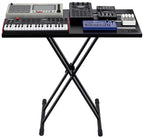 Analog Cases X-PRO Performance Surface keyboard stand showing sturdy metal construction and adjustable height features.