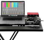 Analog Cases X-PRO Performance Surface keyboard stand with sleek black metal design and adjustable height for optimal support.