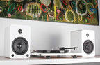 Kanto Audio YU6 wireless speakers, front view in white