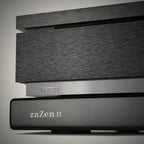 IsoAcoustics zaZen II studio monitor stands with sleek black design and adjustable height for optimal audio positioning.