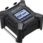 Zoom F3 field recorder, rear panel with ports