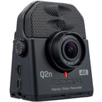 Zoom Q2n-4K video camera with compact design, featuring dual microphones and 4K recording capability.