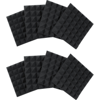 Gator Acoustic Pyramid Panel 12x12" (Charcoal, 8pcs.)