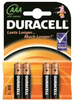 Duracell AAA/LR03, Alkaline Basic MN2400 Batteries (4 pcs.)