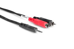 Hosa CMR-210 3.5mm TRS - Dual RCA Y-Cable 3m
