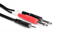 Hosa CMP-159 3.5mm TRS - Dual 6.3mm TS Y-Cable 3m